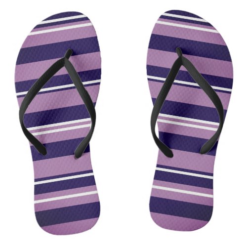Purple Stripes Flip Flops
