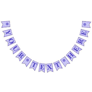 Purple Stripes & Flowers Template Swallowtail Bunting Flags