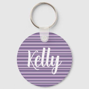 Purple stripes keychain