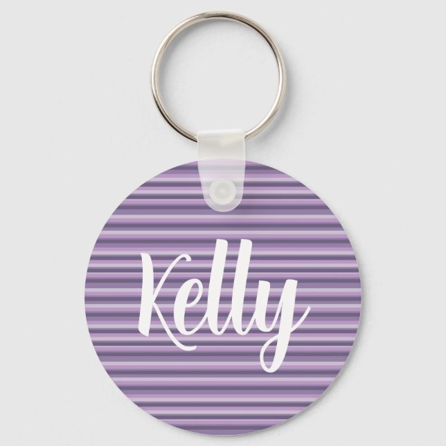 Purple stripes keychain (Front)