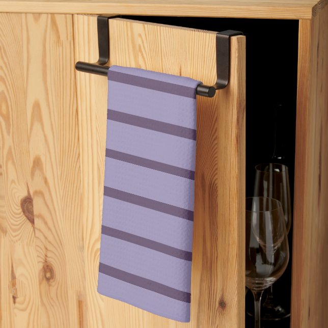 Purple Stripes  Kitchen Towel (Thirds Fold)