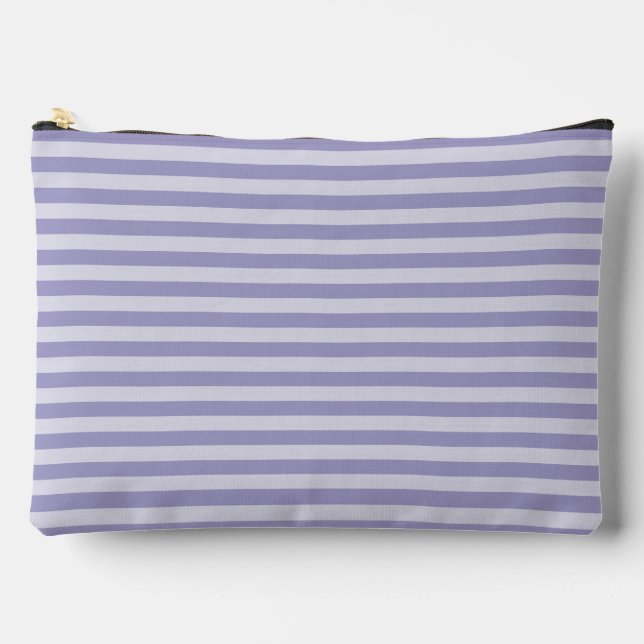 Purple Stripes Large Accessory Pouch (Front)