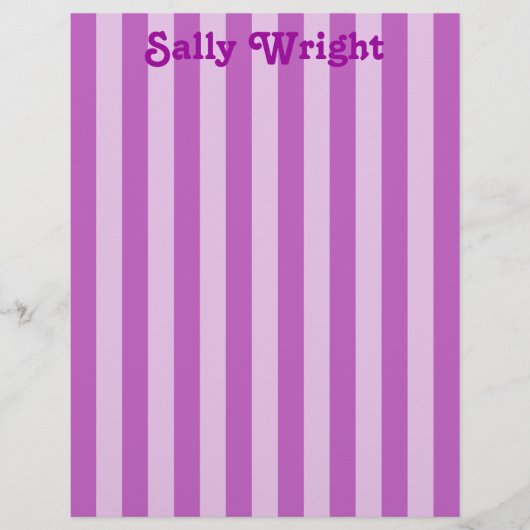 Purple Stripes Letterhead (Front)