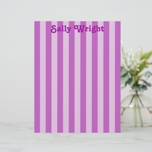 Purple Stripes Letterhead (Standing Front)