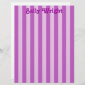 Purple Stripes Letterhead (Front/Back)