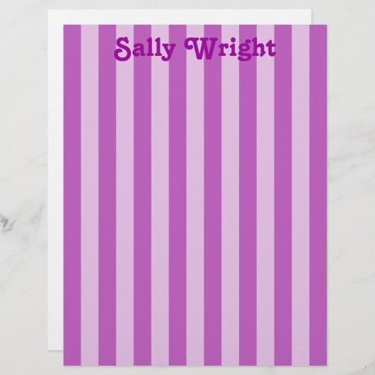 Purple Stripes Letterhead (Front/Back)