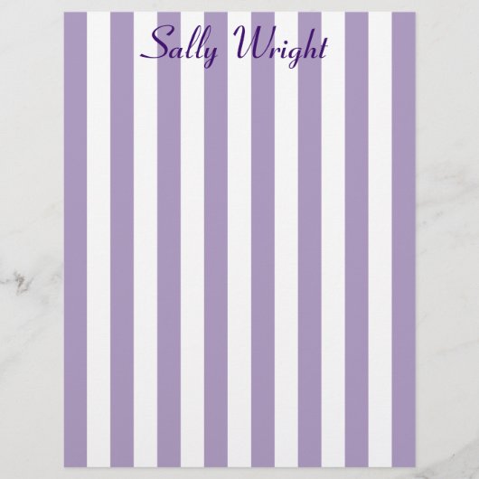 Purple Stripes Letterhead (Front)