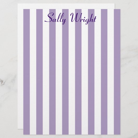 Purple Stripes Letterhead (Front/Back)