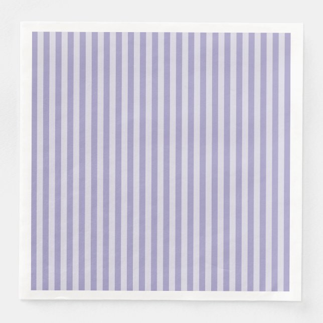 Purple Stripes Paper Dinner Napkins (Front)