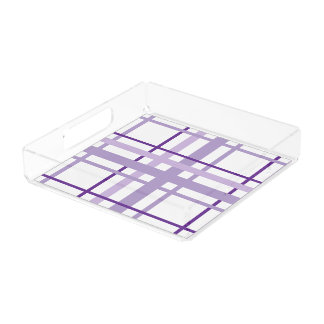 Purple Stripes Pattern  Acrylic Tray