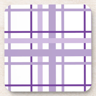 Purple Stripes Pattern  Beverage Coaster