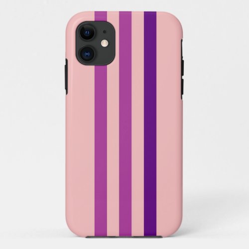 Purple stripes pattern iPhone 11 case