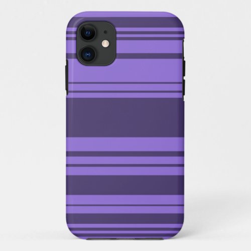 Purple Stripes Pattern iPhone 11 Case