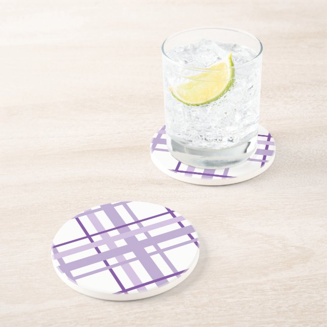 Purple Stripes Pattern  Coaster (Side)