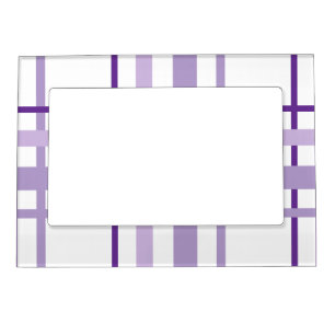 Purple Stripes Pattern Magnetic Frame