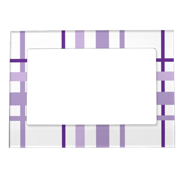 Purple Stripes Pattern  Magnetic Frame (Front)