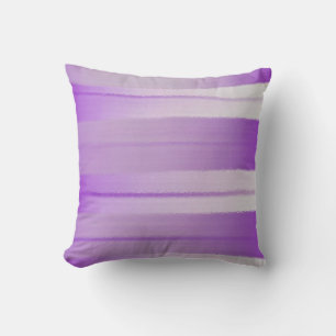 Purple Stripes Pillow-Customizable Throw Pillow