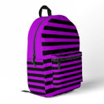 Purple Stripes School Bag