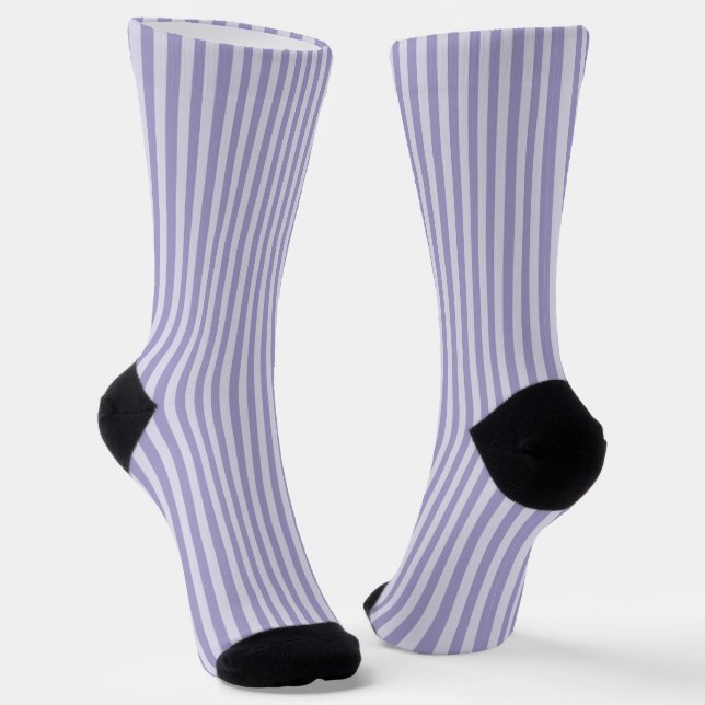 Purple Stripes Seamless Pattern Socks (Angled)
