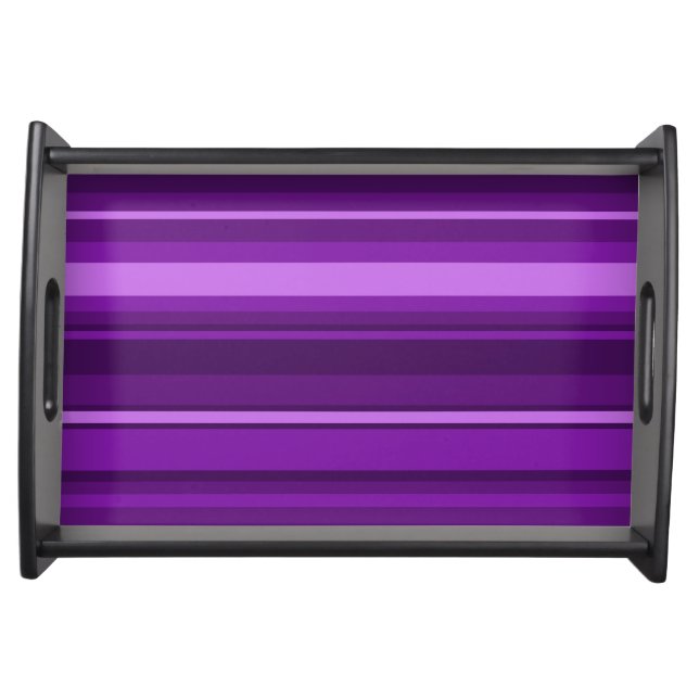 Purple stripes serving tray (Front)