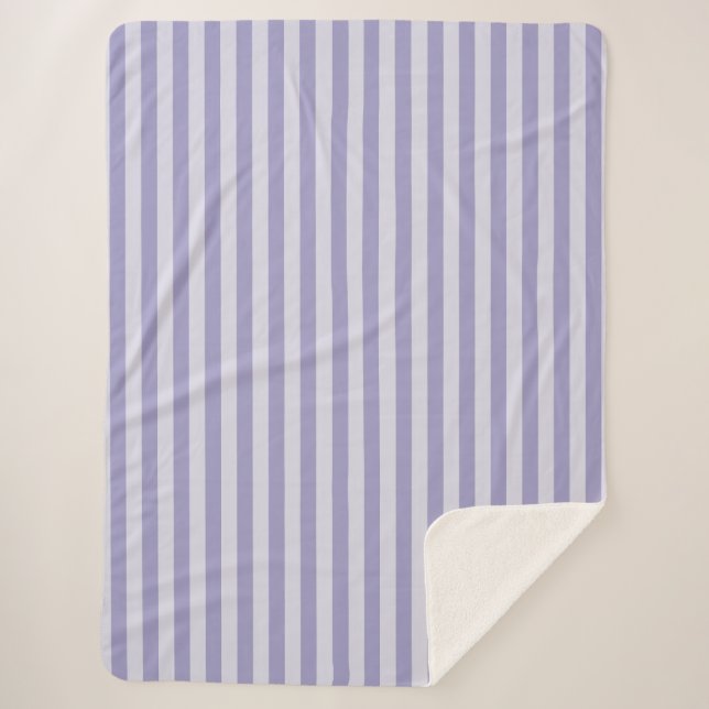 Purple Stripes Sherpa Blanket (Front)
