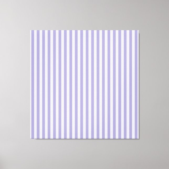 Purple Stripes Stretched Canvas Print (Front)