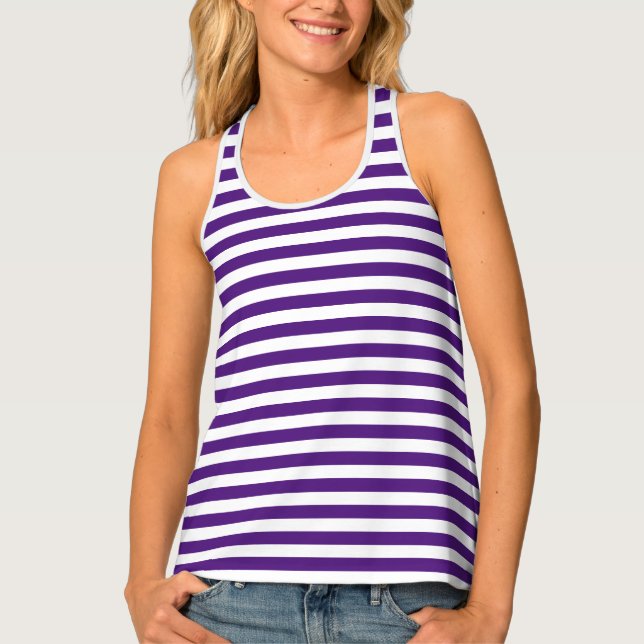 Purple Stripes Tank Top (Front)