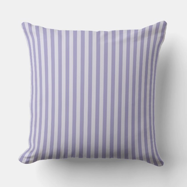 Purple Stripes Throw Pillow (Front)