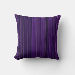 Purple Stripes Throw Pillow