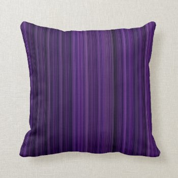 Purple Stripes Throw Pillow by BamalamArt at Zazzle