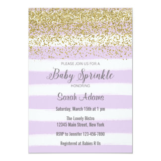 Purple Gold Baby Shower Invitations & Announcements | Zazzle