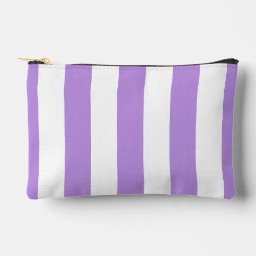 Purple Stripes White Stripes Striped Pattern Accessory Pouch