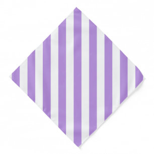 Purple Stripes, White Stripes, Striped Pattern Bandana