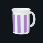 Purple Stripes, White Stripes, Striped Pattern Beverage Pitcher<br><div class="desc">Elegant,  stylish and sophisticated stripes in purple and white color. Modern and trendy gift,  perfect for the stripes lover in your life.</div>