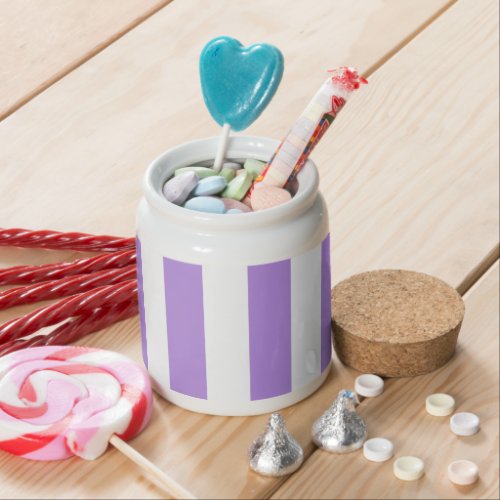 Purple Stripes White Stripes Striped Pattern Candy Jar