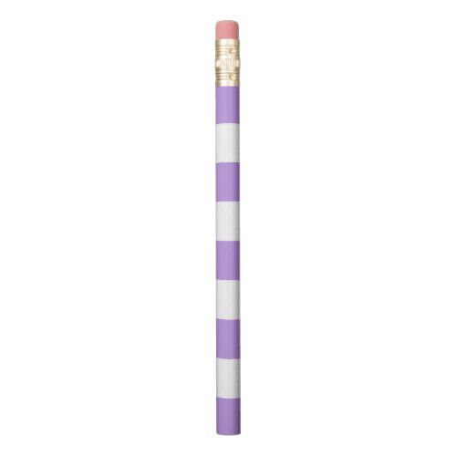 Purple Stripes White Stripes Striped Pattern Pencil