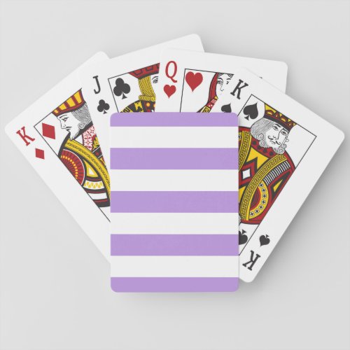 Purple Stripes White Stripes Striped Pattern Playing Cards