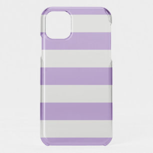 Purple Stripes, White Stripes, Striped Pattern iPhone 11 Case