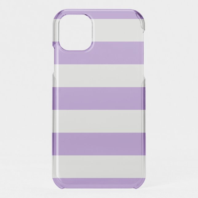Purple Stripes, White Stripes, Striped Pattern Uncommon iPhone Case (Back)