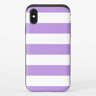 Purple Stripes, White Stripes, Striped Pattern iPhone X Slider Case
