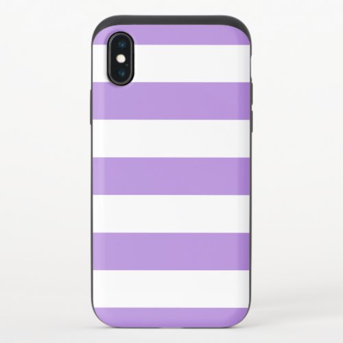 Purple Stripes White Stripes Striped Pattern iPhone X Slider Case
