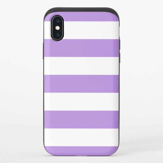 Purple Stripes, White Stripes, Striped Pattern Uncommon iPhone Case (Back)
