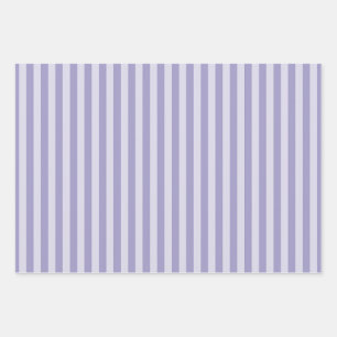 Purple Stripes Wrapping Paper Sheets