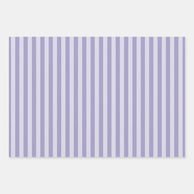 Purple Stripes Wrapping Paper Sheets (Front)