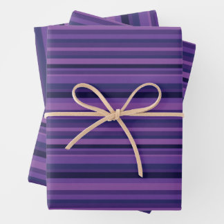 Purple Stripes Wrapping Paper Sheets