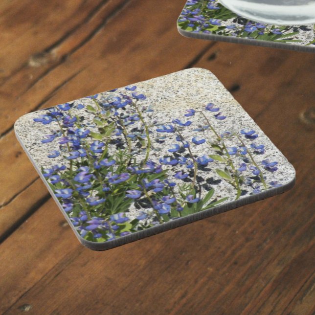 Purple Subalpine Lupine Floral Beverage Coaster (In Situ)