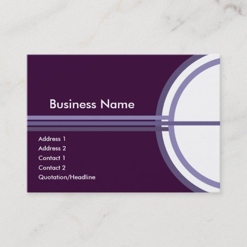 Purple Success Chubby Business Card