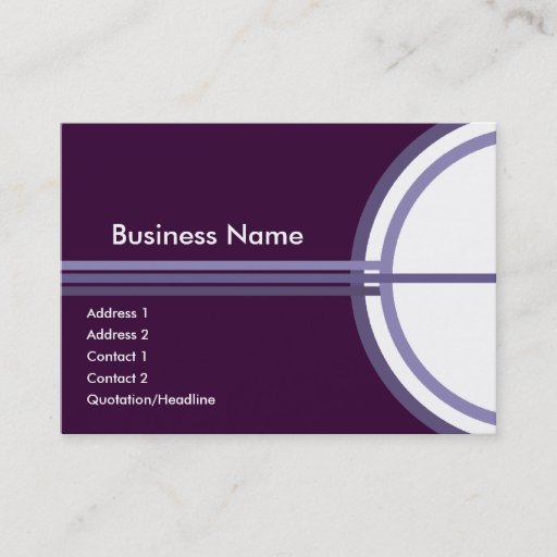 Customizable Purple Success Chubby Business Card
