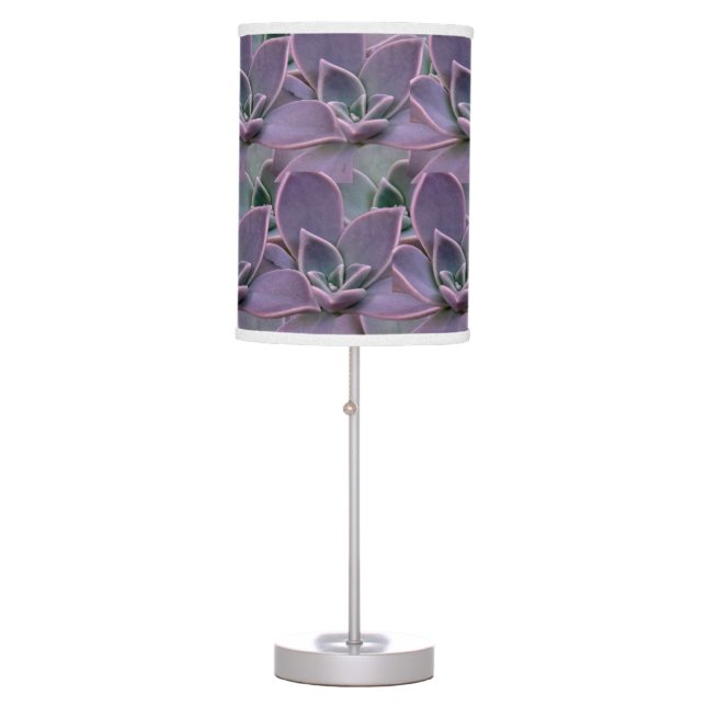 Purple Succulent Table Lamp (Front)