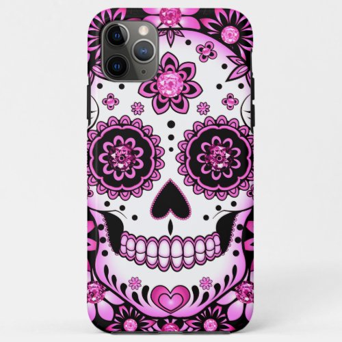 Purple Sugar Skull iPhone 11 Pro Max Case